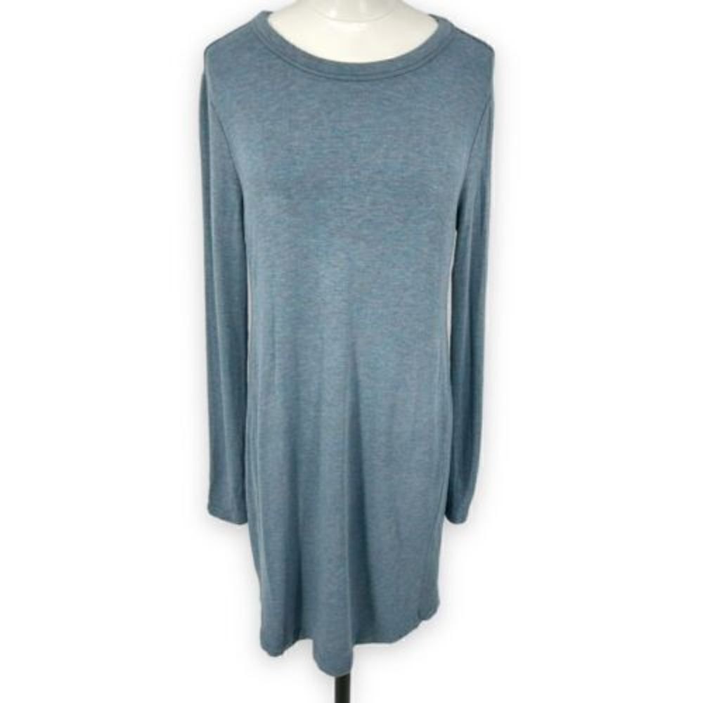 Lou & Grey blue knit dress soft comfy size medium
